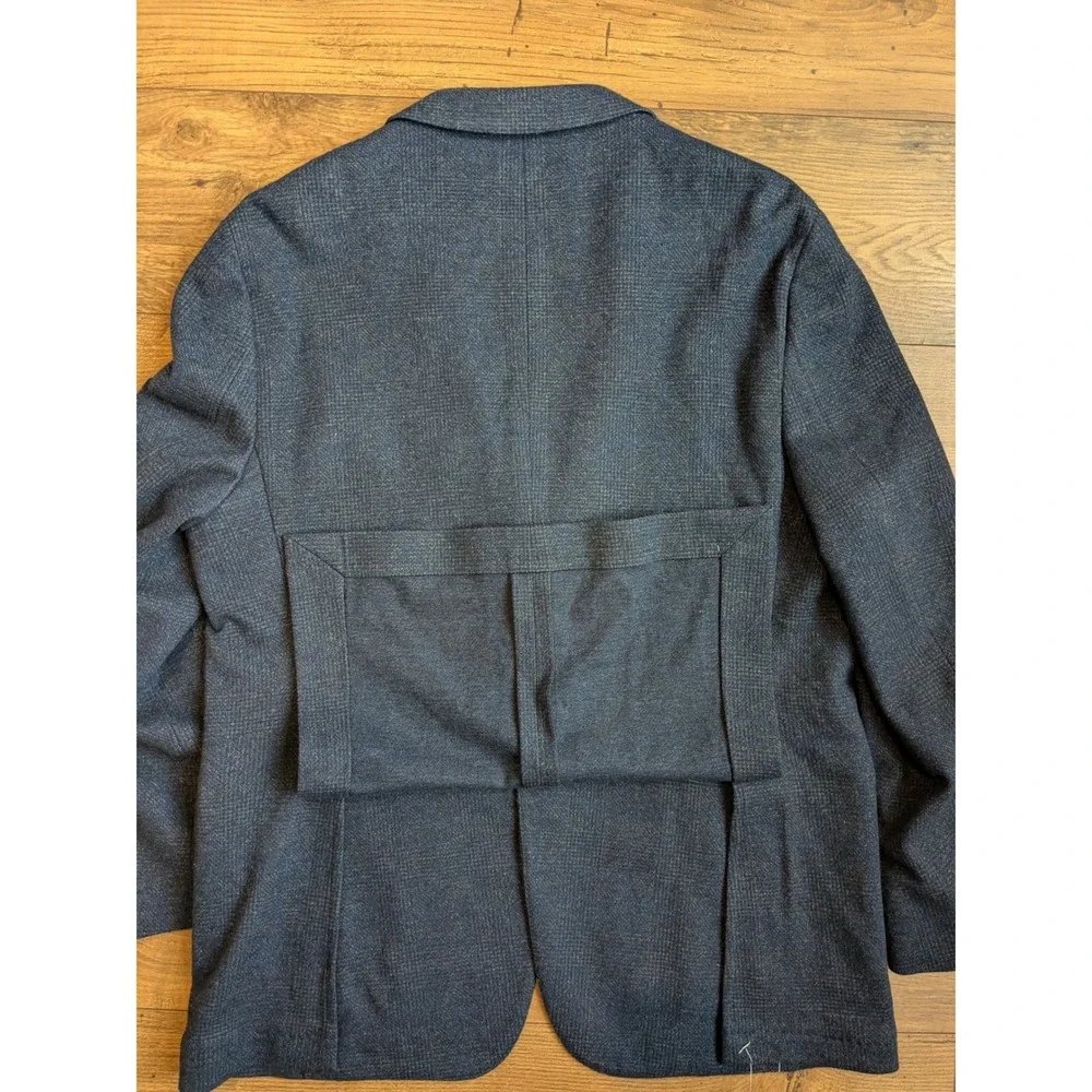 Brooks Brothers 1818 Regent Navy Plaid Wool/Cotton Super Soft Jacket Blazer  44R - Picture 16 of 16